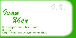 ivan uher business card